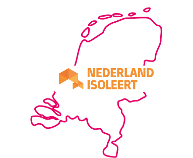 Kaart met logo nederland isoleert